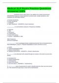 Medical SLP Praxis Practice Questions Answered 100&percnt;
