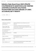 Esthetics State Board Exam 2025 UPDATE&vert; COMPREHENSIVE QUESTIONS AND VERIFIED ANSWERS &lpar;COMPLETE SOLUTIONS&rpar; GUARANTEED SUCCESS &vert;GRADE A&plus;&excl;&excl; &lpar;100&percnt; ACCURATE&rpar; GET IT RIGHT&excl;&excl;