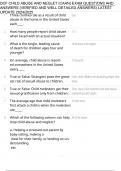 DCF CHILD ABUSE AND NEGLET &lpar;CAAN&rpar; EXAM QUESTIONS AND ANSWERS &lpar;VERIFIED AND WELL DETAILED ANSWERS&rpar; LATEST UPDATE 2024&sol;2025
