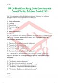NR 226 Final Exam Study Guide Questions with Correct Verified Solutions Graded 2025