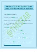 VETERAN SERVICE OFFICER &lpar;VSO&rpar; EXAM 2025 QUESTIONS AND ANSWERS