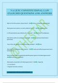 VA LETC CONSTITUTIONAL LAW EXAM 2025 QUESTIONS AND ANSWERS