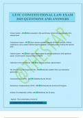LETC CONSTITUTIONAL LAW EXAM 2025 QUESTIONS AND ANSWER
