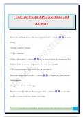 Tort law Exam 2025 Questions and Answers