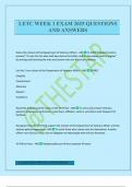 LETC WEEK 1 EXAM 2025 QUESTIONS AND ANSWERS