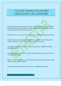 VA LETC WEEK 2 EXAM 2025 QUESTIONS AND ANSWERS
