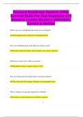 Personal Readiness Seminar &lpar;PRS&rpar; Survival Skills Pre-Test Questions and Answers &vert; Latest Version &vert; 2025&sol;2026 &vert;  Correct & Verified