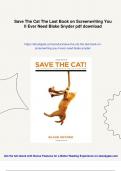 Save The Cat The Last Book on Screenwriting You ll Ever Need Blake Snyder - Digital Download