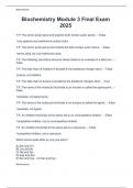 Biochemistry Module 3 Final Exam  2025