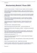 Biochemistry Module 3 Exam 2025