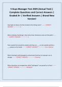 5 Guys Manager Test 2025 &lpar;Actual Test&rpar; &vert; Complete Questions and Correct Answers &vert; Graded A&plus; &vert; Verified Answers &vert; Brand New Version&excl;