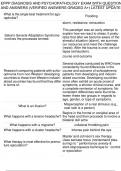 EPPP DIAGNOSIS AND PSYCHOPATHOLOGY EXAM WITH QUESTIONS AND ANSWERS &lpar;VERIFIED ANSWERS GRADED A&plus;&rpar; LATEST UPDATE 2024&sol;2025