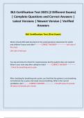 BLS Certification Test 2025 &lpar;2 Different Exams&rpar; &vert; Complete Questions and Correct Answers &vert; Latest Versions &vert; Newest Version &vert; Verified Answers