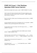 FSHN 101 Exam 2 - Prof&period; Boylston Questions With Correct Answers