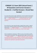 COMSAE 111 Exam 2025 &lpar;Actual Exam&rpar; &vert; All Questions and Correct Answers &vert; Graded A&plus; &vert; Verified Answers &vert; Brand New Version&excl;