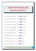CalFire FAE Study Guide 2025 Questions and Answers