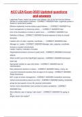 ACC LEA Exam 2025 Updated questions  and answers 