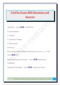 Cal Fire Exam 2025 Questions and Answers