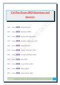 Cal Fire Exam 2025 Questions and Answers