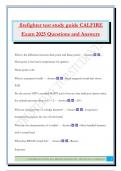 firefighter test study guide CALFIRE Exam 2025 Questions and Answers