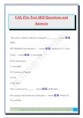CAL Fire Test 2025 Questions and Answers