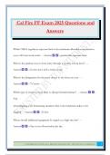 Cal Fire FF Exam 2025 Questions and Answers