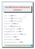 CAL FIRE FAE Exam 2025 Questions and Answers