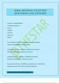 ZOOL 250 FINAL EXAM 2025 QUESTIONS AND ANSWERS