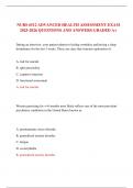 NURS 6512 ADVANCED HEALTH ASSESSMENT EXAM 2025-2026 QUESTIONS AND ANSWERS GRADED A&plus;