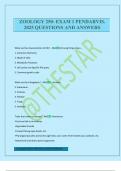 ZOOLOGY 250- EXAM 1 PENDARVIS&period; 2025 QUESTIONS AND ANSWERS