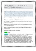 SITUATIONAL JUDGEMENT TEST SJT PRACTICE GUIDE 2024-2025