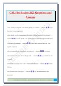 CAL Fire Review 2025 Questions and Answers