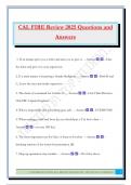 CAL FIRE Review 2025 Questions and Answers