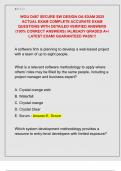 WGU D487 SECURE SW DESIGN OA EXAM 2025  ACTUAL EXAM COMPLETE ACCURATE EXAM  QUESTIONS WITH DETAILED VERIFIED ANSWERS  &lpar;100&percnt; CORRECT ANSWERS&rpar; &sol;ALREADY GRADED A&plus;&sol;  LATEST EXAM&sol; GUARANTEED PASS&excl;&excl;&excl;