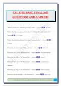 CAL FIRE BASIC FINAL 2025 QUESTIONS AND ANSWERS