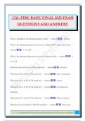 Calfire Exam Bundle 2025 &vert;Questions and Answers &vert;100&percnt; Pass Guarantee