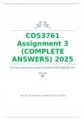 COS3761 Assignment 3 &lpar;COMPLETE ANSWERS&rpar; 2025