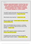 VIRGINIA HOME IMPROVEMENT CONTRACTING (HIC)  EXAM 2 VERSIONS (VERSION A AND B) COMPLETE  ACCURATE EXAM QUESTIONS WITH DETAILED  VERIFIED ANSWERS (100% CORRECT ANSWERS)  /ALREADY GRADED A+/ LATEST EXAM!!! 