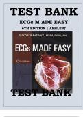 Test Bank for ECGs Made Easy 6th Edition by Barbara J Aehlert 9780323401302 Chapters 1-10 Complete Guide&period;