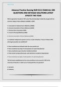 Advance Practice Nursing NUR 6111 EXAM ALL 200 QUESTIONS AND DETAILED SOLUTIONS LATEST UPDATE THIS YEAR