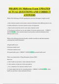 PHARM 151 Midterm Exam UPDATED  ACTUAL QUESTIONS AND CORRECT  ANSWERS 