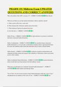 PHARM 151 Midterm Exam UPDATED  QUESTIONS AND CORRECT ANSWERS