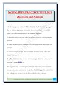 NCIDQ IDFX PRACTICE TEST 2025 Questions and Answers