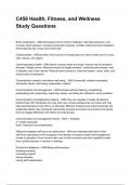 C458 Health&comma; Fitness&comma; and Wellness Study Questions NEWEST 2025&sol;2026 ACTUAL EXAM COMPLETE QUESTIONS AND CORRECT DETAILED ANSWERS &lpar;VERIFIED ANSWERS&rpar; &vert;ALREADY GRADED A&plus;&vert;&vert;BRAND NEW&excl;&excl;