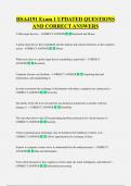 HSA4191 Exam 1 UPDATED QUESTIONS  AND CORRECT ANSWERS