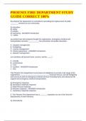 PHOENIX FIRE DEPARTMENT STUDY GUIDE CORRECT 100&percnt;