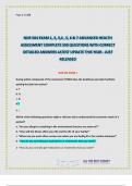 NUR 504 EXAM 1&comma; 2&comma; 3&comma;4 &comma; 5&comma; 6 & 7 ADVANCED HEALTH ASSESSMENT COMPLETE 500 QUESTIONS WITH CORRECT DETAILED ANSWERS LATEST UPDATE THIS YEAR - JUST RELEASED