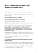 Health&comma; Fitness and Wellness - C458 Module 3 Emotional Health NEWEST 2025&sol;2026 ACTUAL EXAM COMPLETE QUESTIONS AND CORRECT DETAILED ANSWERS &lpar;VERIFIED ANSWERS&rpar; &vert;ALREADY GRADED A&plus;&vert;&vert;BRAND NEW&excl;&excl;