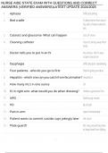 NURSE AIDE STATE EXAM WITH QUESTIONS AND CORRECT ANSWERS &lpar;VERIFIED ANSWERS&rpar;LATEST UPDATE 2024&sol;2025