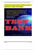 Test Bank for Essentials of MIS&comma; 17th Edition&comma; Kenneth C&period; Laudon Jane P&period; Laudon&period; All 12 Chapters